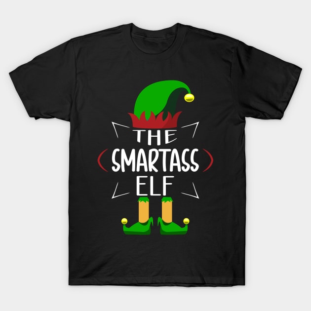 The Smartass Elf Christmas Party Pajama T-Shirt by Art master